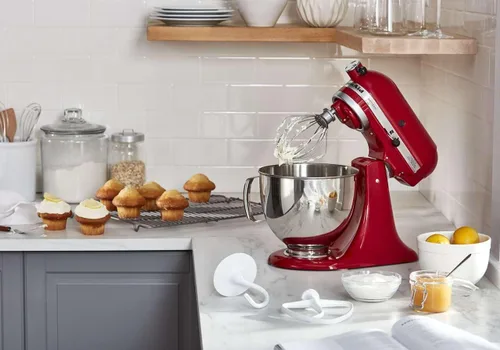 Vista 3 de KitchenAid Batidor plano recubierto K45B, blanco, 4.5 cuartos de galón