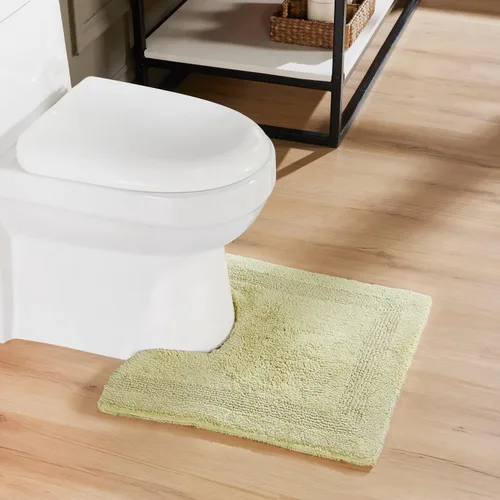 Vista 283 de Better Trends - Juego de 2 alfombras de baño 100% algodón, extra suaves, con borlas, de 17" x 24", alfombra de baño superabsorbente y reversible