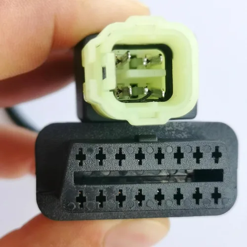 Vista 2 de Adaptador OBD para Motocicleta, OBD2 de Diagnóstico de 4 Pines (Línea K) Conector J1962 para Motocicletas Hondadaa de 40CM