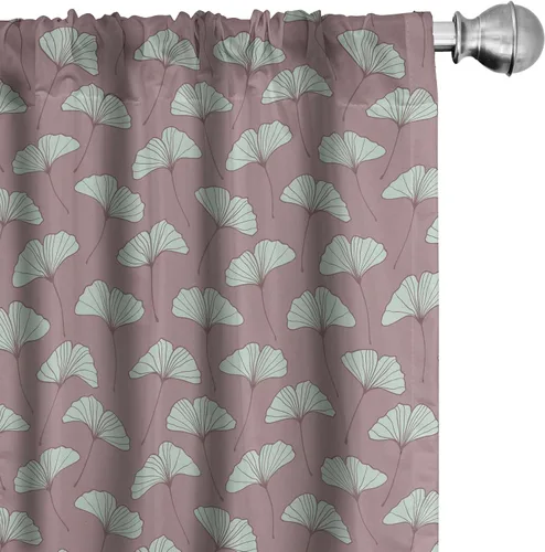 Vista 41 de Ambesonne - Paquete de cortinas de ventana de invierno de 2 unidades, cristales ornamentales de hielo con tiempo frío de enero abstracto, juego