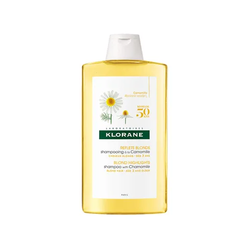 Vista 7 de Klorane Champú iluminador con manzanilla – Mejora los reflejos e ilumina el cabello rubio – Peróxido de hidrógeno, amoníaco, silicona, parabenos