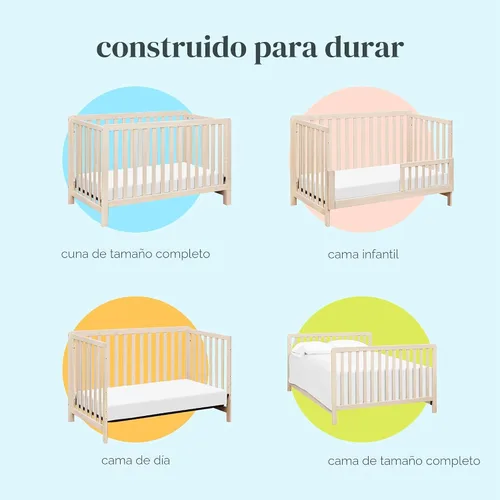 Vista 7 de Carter's by Davinci Colby - Cuna convertible 4 en 1 - Cuna convertible con certificado GREENGUARD Gold para cama infantil, cama de día, cama