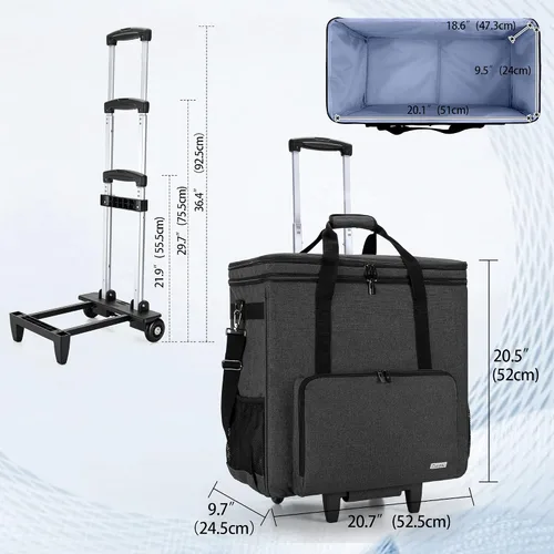 Vista 5 de CURMIO Estuche de transporte para PC, bolsa de torre de escritorio de doble Negro