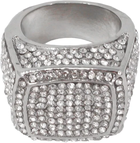 Vista 3 de Charles Raymond Bling Bling Hip Hop Iced Out Luxury BIG Oversize Anillo para hombre - 444