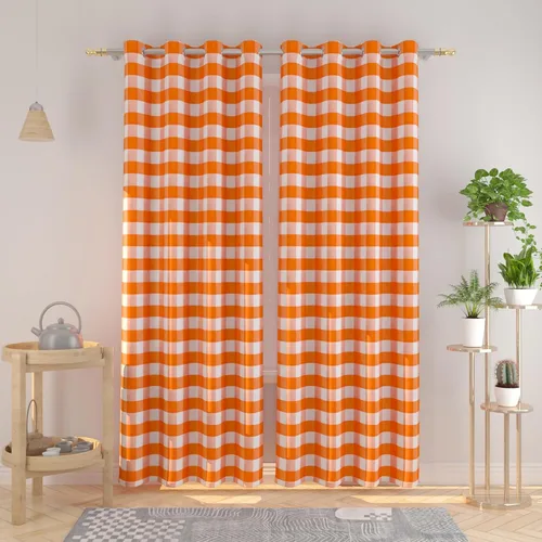 Vista 27 de Cortinas de 24 pulgadas de largo con diseño Buffalo Check Gingham Plaid para ventanas de cocina y baño, tratamiento para ventanas con 2 paneles