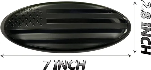 Vista 3 de Shenwinwin para emblema Ford, emblema negro de bandera americana de 7 pulgadas para parrilla delantera y portón trasero F150 para Explorer 04-10