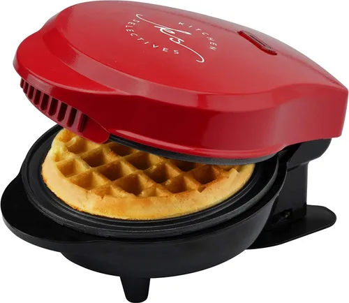 Vista 7 de Kitchen Selectives Mini waflera de Select Brands - Plancha clásica para gofres para gofres tradicionales, salados o de postre, cuenta