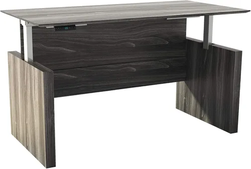 Vista 7 de Medina Escritorio recto de altura ajustable de 72 pulgadas, moca Laminado Mocha