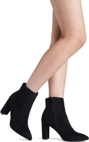 Vista 8 de DREAM PAIRS Botines de tacón grueso para mujer Negro
