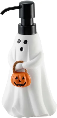 Vista 6 de Avanti Linens Dispensador de jabón, bomba de loción decorativa para baño o encimera de cocina, decoración de Halloween de resina pintada a mano