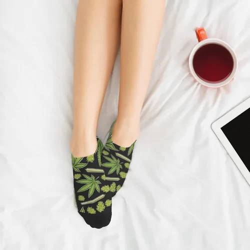 Vista 5 de UTOYA Funny Socks weed Sock cartoon Mens Dress Socks Invisible Sock for Women