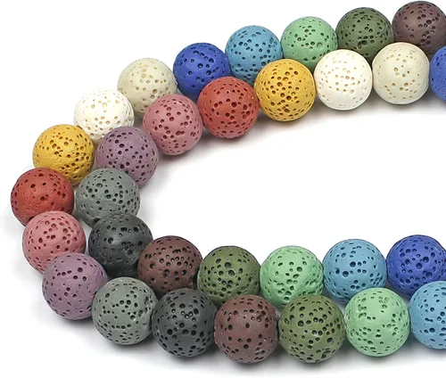 Vista 25 de MJDCB Cuentas sueltas de piedras preciosas naturales de aguamarina redondas para hacer joyas con abalorios espaciadores, tira de 15 pulgadas