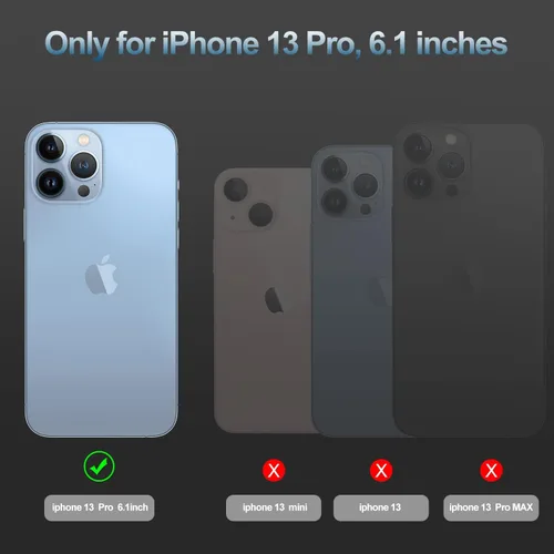 Vista 2 de BALLISTIC Funda protectora compatible con iPhone 13 Pro (solamente), con 1 protector de lente de cámara, 2 juegos contra esquinas caídas, funda a