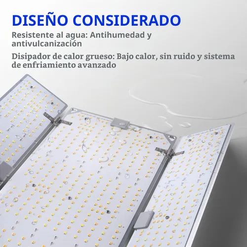 Vista 6 de Barrina 4x4 Luces de Cultivo para Plantas de Interior de Espectro Completo, BU2000 Atenuable, Panel de Luz de Crecimiento LED Ajustable, 816 LEDs