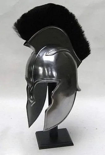 Vista 2 de Casco medieval Troy Aquiles Armadura Casco Caballero Cruzado Spartan Casco Armadura griega Traje Spartan Casco de película Artículos de regalo