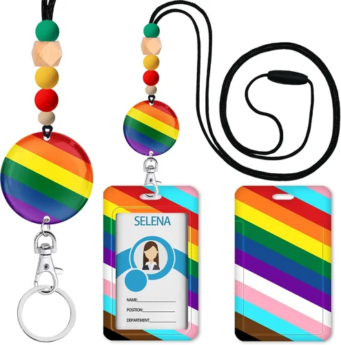 Vista 18 de Cordones para Profesores de Concienciación sobre el Autismo para Tarjetas de Identificación y Llaves, Lindo Cordón de Silicona con Cuentas Separable