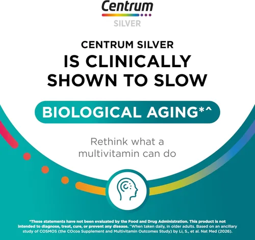 Vista 3 de Centrum Multivitamínico de plata para adultos de 50 años o más, 80 tabletas