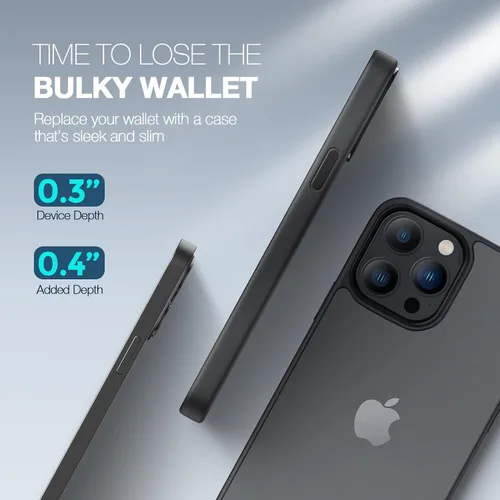 Vista 6 de ORIbox - Funda delgada para iPhone 13 Pro Max de 6.7 pulgadas, ajustada, delgada, con protección a prueba de golpes, con diseño transparente y mate