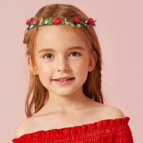 Vista 4 de Diademas de guirnaldas florales AWAYTR, corona con flores de moda bohemia, para mujer