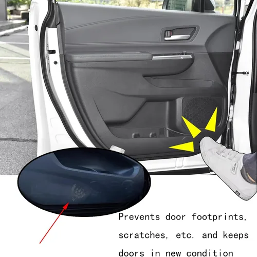 Vista 2 de Accesorios para Toyota Sienna Protector de panel de puerta de automóvil, cubiertas de acero inoxidable, 2 piezas de 2021 2022 2023 2024 (Blcak)