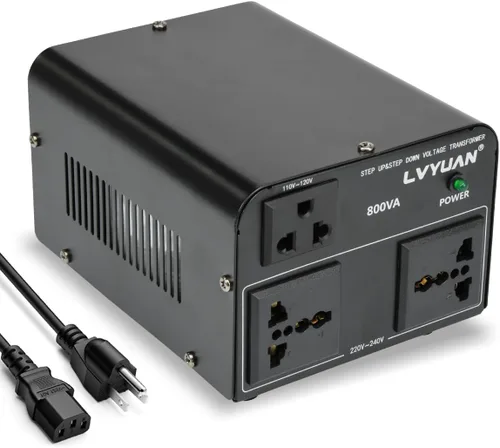Vista 14 de LVYUAN Convertidor de transformador de voltaje de 500 vatios de aumento y bajada de 110-120 voltios a 220-240 voltios y de 220-240 voltios a 110-120