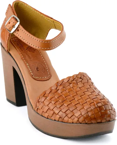 Vista 7 de Zapatos de Plataforma de Cuero Mexicano para Mujer - Modelo 5H02 Negro