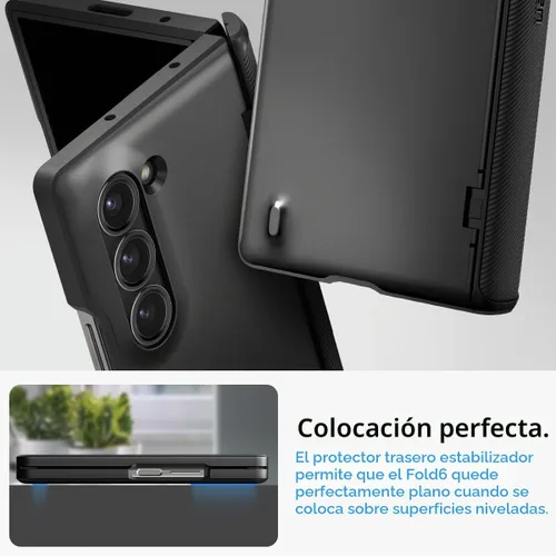 Vista 5 de Spigen Funda para Galaxy Z Fold 6, Slim Armor Pro (2024) [protección de bisagra] - Negro Negro