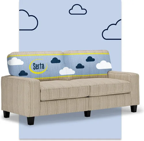 Vista 53 de Serta Palisades Sofás Tapizados para Sala, Sofá de Diseño Moderno, Tela, Beige