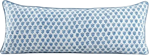 Vista 23 de CPC Funda de Cojín Verde Ágata 100% Algodón con Estampado en Bloque 12x20 pulgadas, Funda de Almohada Floral Boho Hecha a Mano, Ropa de Cama