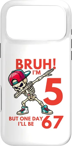 Vista 22 de Bruh I'm 5 But One-Day I'll Be 67 Retro 5th Birthday Kids Case for iPhone 17