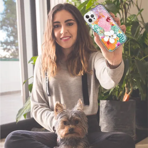 Vista 5 de MUNDAZE Funda para Apple iPhone 15 Pro Max, delgada, híbrida, a prueba de golpes, carcasa rígida de poliuretano termoplástico suave, resistente