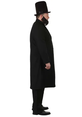 Vista 4 de Disfraz de Presidente Abe Lincoln Talla Plus para Hombre Multicolor