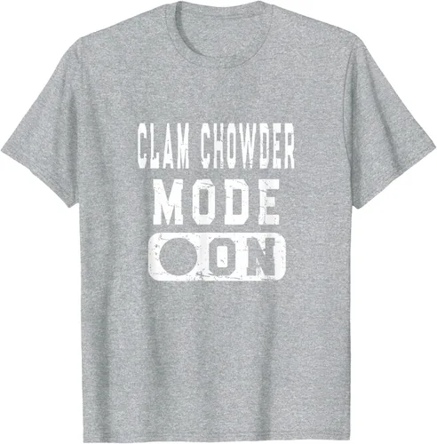 Vista 5 de Clam Chowder Mode On - Camiseta de broma de sopa de almejas, Negro
