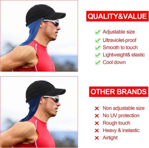 Vista 3 de Tatuo Polaina unisex para el cuello, protección solar, protección solar, multifuncional, 2 en 1, cubierta facial para deportes al aire libre, pesca