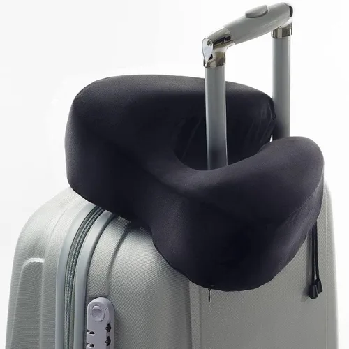 Vista 5 de Lewis N. Clark Almohada cervical de viaje Hexform de espuma viscoelástica contorneada para dolor de hombros y cuello, avión, campamento, niños