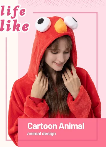 Vista 5 de QSTYLE Adult Animal Onesie Halloween Costume,One Piece Cosplay Suit for Women and Men