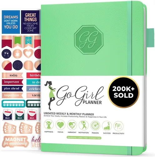 Vista 27 de GoGirl Agenda y organizador para mujer – Agenda semanal tamaño A5, diario de objetivos y agenda para mejorar la gestión del tiempo, la productividad