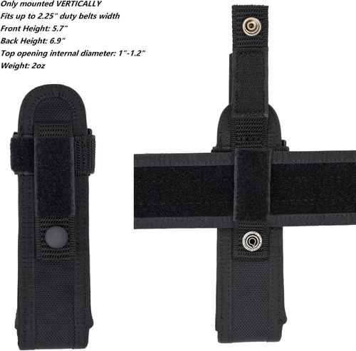 Vista 4 de Soporte universal para bastón de 21 a 26 pulgadas, expansible/telescópica para cinturón de servicio, chaleco MOLLE, linterna de 1.2 pulgadas, bolsa