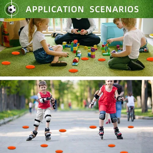 Vista 6 de 12/24 marcadores polivinílicos de entrenamiento de agilidad de 4