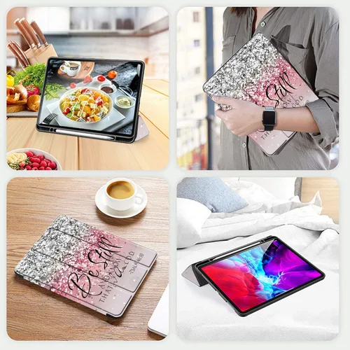 Vista 6 de Funda para iPad Pro de 12.9 pulgadas de 4ª generación 2020 y 2018, soporte de lápiz con función de apagado y encendido automático, funda inteligente
