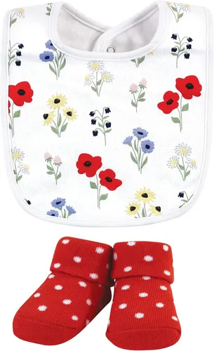 Vista 40 de Hudson Baby Conjunto de babero y calcetines unisex de algodón para bebé