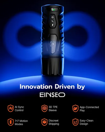 Vista 9 de EINSEO AI Sync Masturbador Masculino Juguetes Sexuales para Hombres - Juguetes Sexuales Masculinos para Adultos con 7 Modos de Empuje y 7 Modos