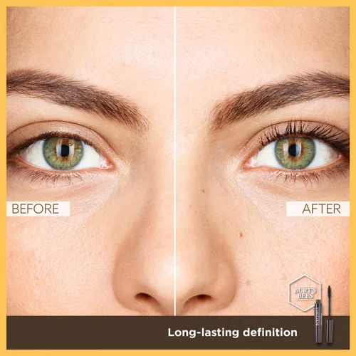 Vista 5 de Máscara de pestañas, pestañas alargadas Burt's Bees 100% natural, negro clásico
