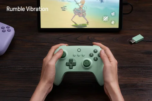 Vista 6 de 8Bitdo Ultimate C 2.4g Wireless Controller with Turbo Function and Rumble Vibration for PC Windows, Android, Steam Deck, Raspberry Pi (Field Green)