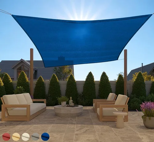 Vista 16 de GORILLA GRIP - Toldo parasol resistente, protección UV, resistente a la decoloración, desgarros y óxido, rectangular, con bordes curvos que bloquean