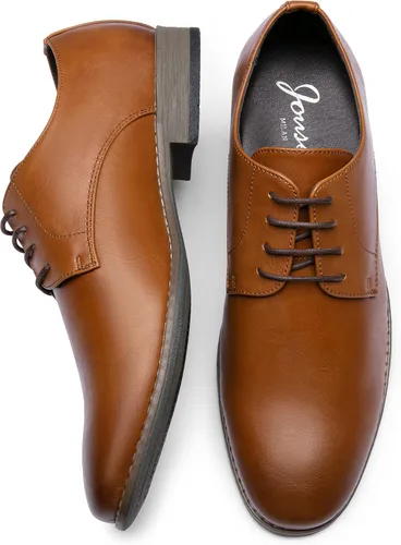 Vista 2 de Jousen Men's Oxford Plain Toe Dress Shoes Classic Formal Derby Shoes