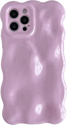 Vista 15 de Caseative Patrón de ondas onduladas de agua, color caramelo, suave, compatible con iPhone (azul, iPhone 12 Pro)