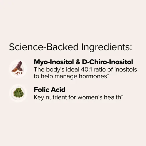 Vista 3 de URO Myo- + D-Chiro-Inositol - Gomitas masticables para hormonas