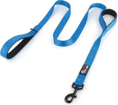 Vista 12 de Correa de perro de 6 pies con asa acolchada de tráfico, resistente, doble asa para un mayor control de capacitación en seguridad, perfecto para Negro