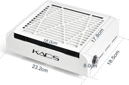 Vista 4 de KADS Colector de polvo de uñas Extractor de polvo de succión de uñas Colector de ventilador de aspirador de uñas Filtro sin derrames
